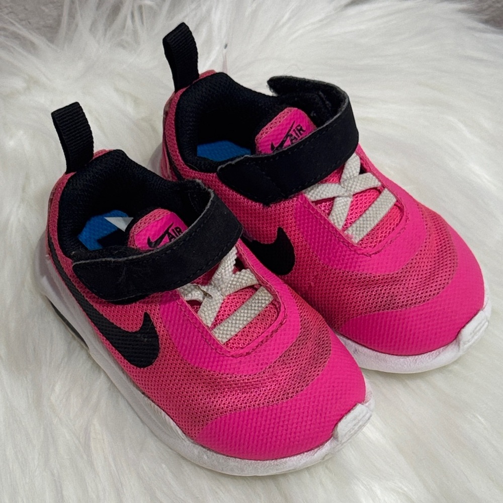 Nike Air Baby Girls Hot Pink and Black Sneakers